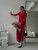 The Scarlet Soirée Long-Sleeve Draped Dress