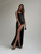 Midnight Allure Sequin Gown with High Slit