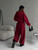 Bordeaux Fleece Wide-Leg Lounge Pants