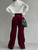 Bordeaux Corduroy Wide-Leg Pants