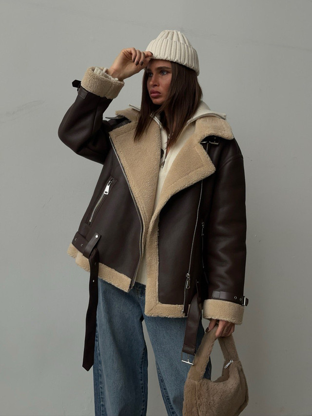 Second image of the product The Alpine Aviator Shearling Leather Jacket