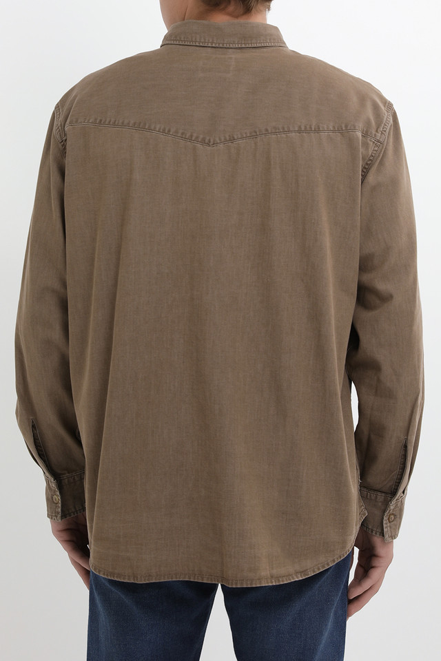 Main image for the product Vintage Wash Military-Style Utility Shirt - 3