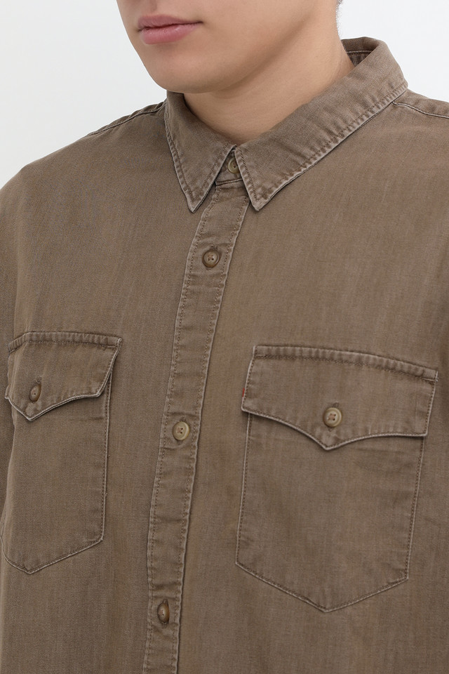 Main image for the product Vintage Wash Military-Style Utility Shirt - 4
