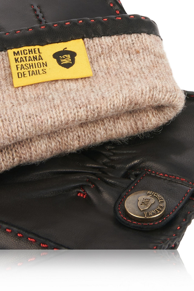 Main image for the product Executive Contrast-Stitch Leather Gloves - 4