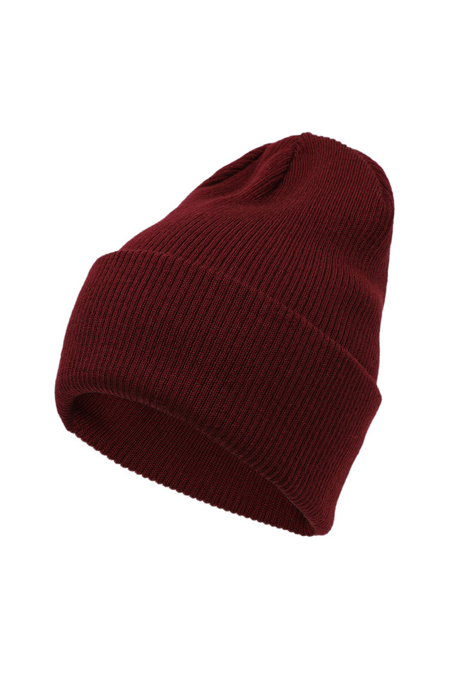 First image of the product Classic Ribbed Burgundy Beanie