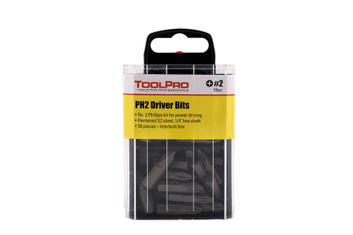 #2 Phillips Bit Tips - Interlocking Storage Box of 50