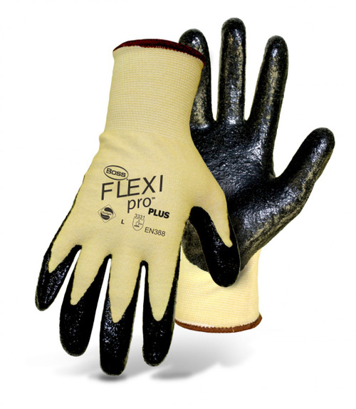 Flexi Pro Plus Cut Resistant Glove, Large, Level 2, Nitrile Coated Palm