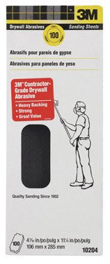 100 Grit 4-3/16 in. x 11-1/4 in. Drywall Sanding Sheets (100-Pack)