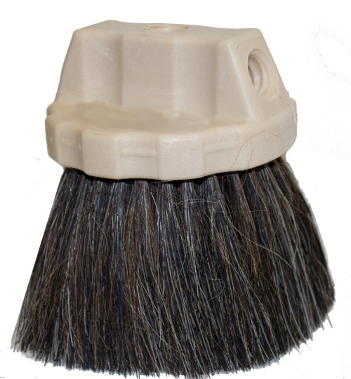 4-1/2 in. x 3-1/2 in. Round Window Brush with Horeshair and Polypropylene Bristl