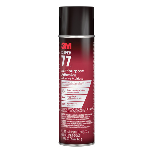 14 oz. Super 77 Multi-Purpose Aerosol Spray Adhesive Low VOC - Case of 12