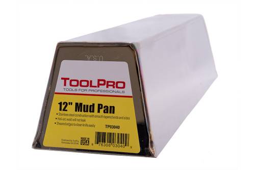 12 in. Mud Pan Stainless Steel