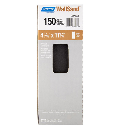 WallSand 150-Grit 4-3/16 in. x 11-1/4 in. Drywall Sanding Sheets (100-Pack)