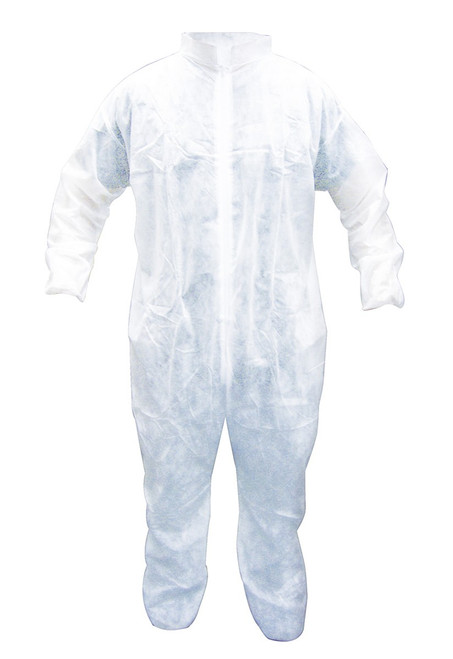 Polypropylene Disposable Coveralls, L - Box of 24
