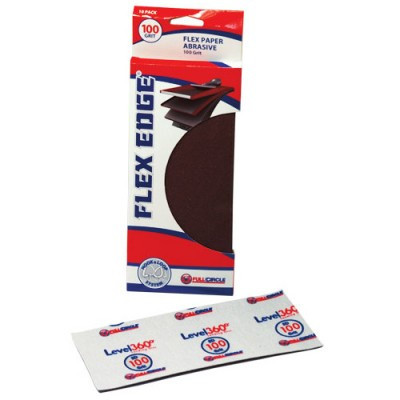 100 Grit Level 360 Sanding Sheets for Flex Edge Sander (10-Pack)