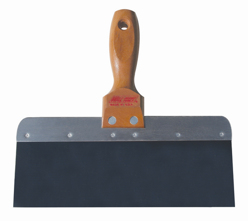 18 in. Blue Steel Taping Knife with Wood Handle