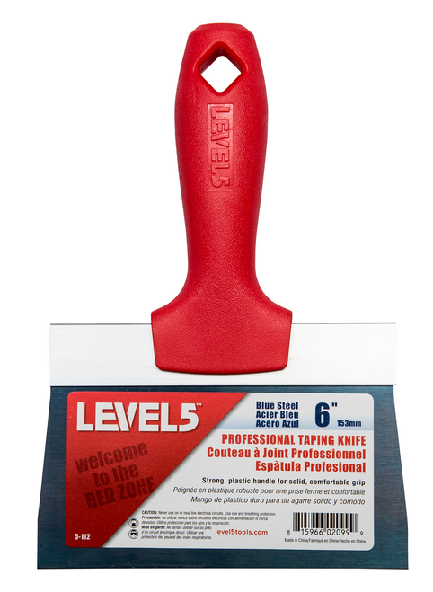 6 in. Blue Steel Taping Knife with Plastic Handle