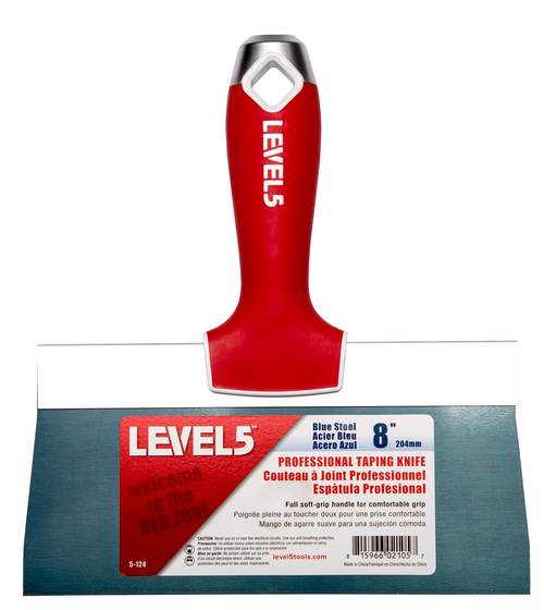 8 in. Blue Steel Taping Knife with Soft-Grip Handle