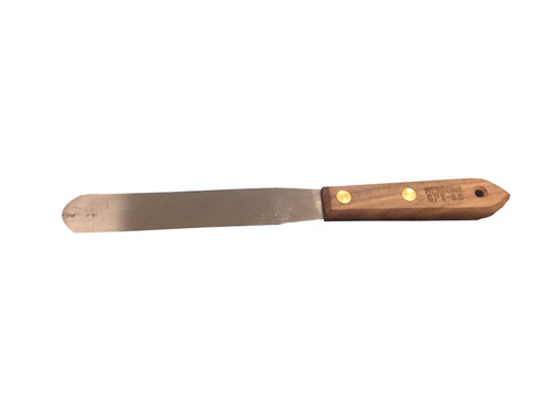 6 in. x 1 in. Straight Spatula with Wood Handle