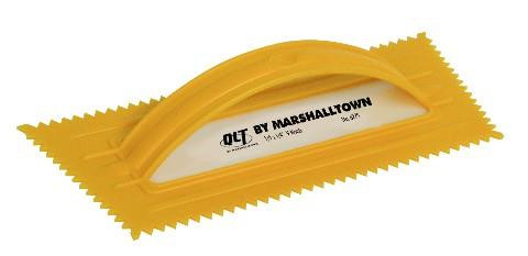 4-1/4 in. x 9-1/2 in. QLT Plastic 1/4 in. V-Notched Disposable Trowel (box of 36)