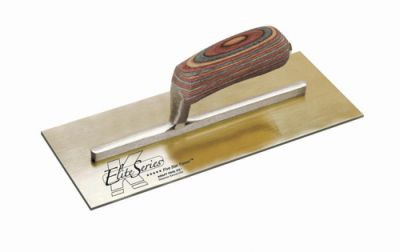 12 x 5 in. Elite Series Five Star Golden Stainless Steel Plaster Trowel with Woo