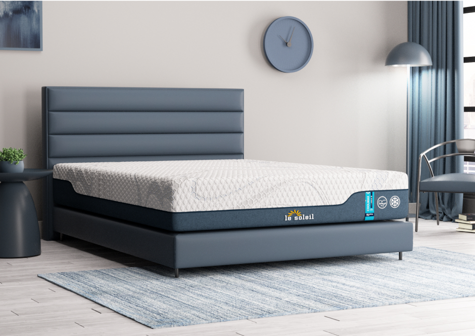 Bedroom with premium cooling gel memory foam mattress