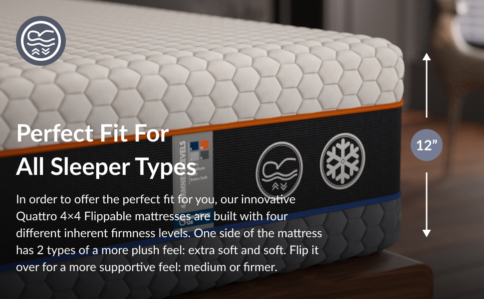 Quattro 4x4 Flip Mattress 