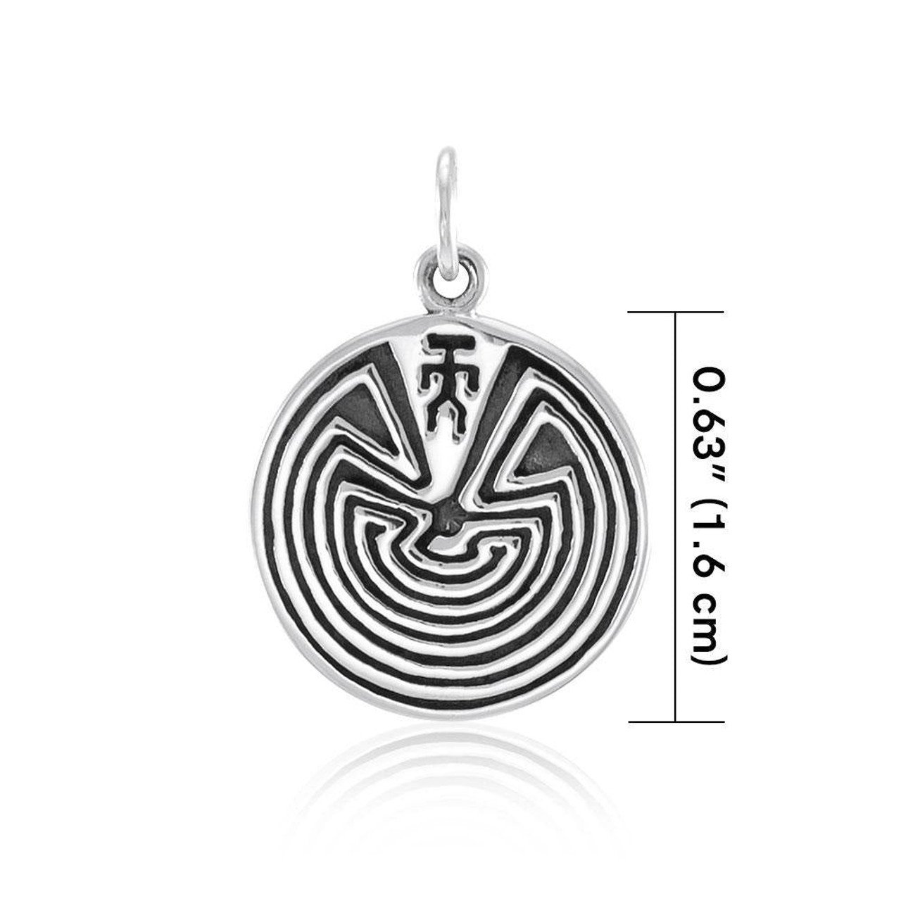 Labyrinth Charm / Pendant (Sterling Silver)