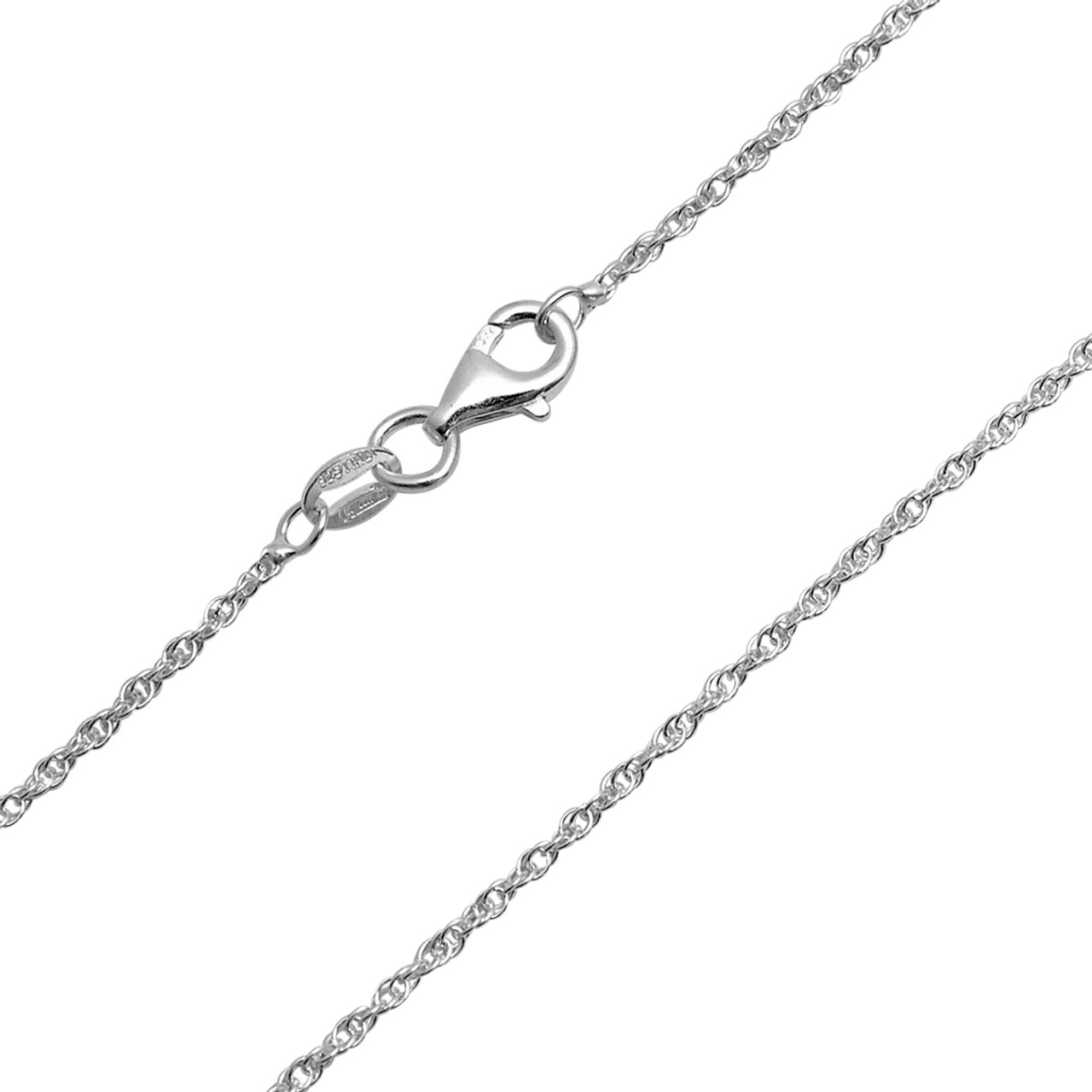 Silver rope chain on sale mens 20 inch