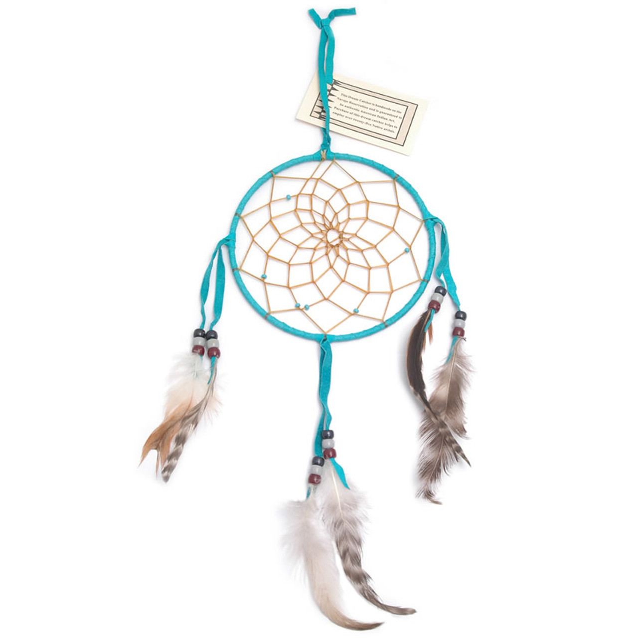 Large Turquoise Navajo Dream Catcher (6 inch)