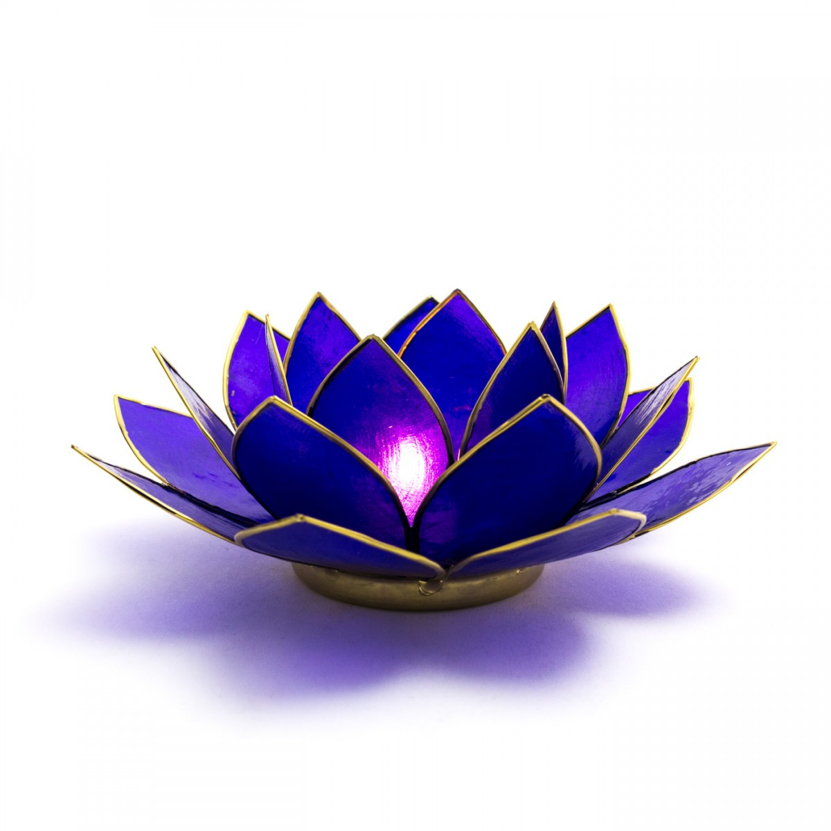 Indigo Lotus Flower Tea Light Holder Third Eye Chakra