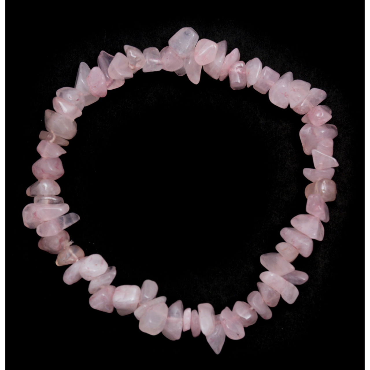 Rose Quartz Crystal Chip Bracelet | Elasticated Bracelet