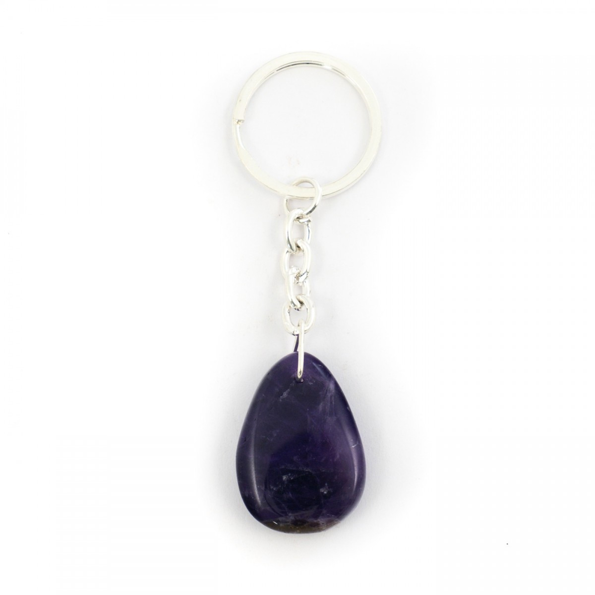 Rough Amethyst Point Keyring Crystal Keyrings
