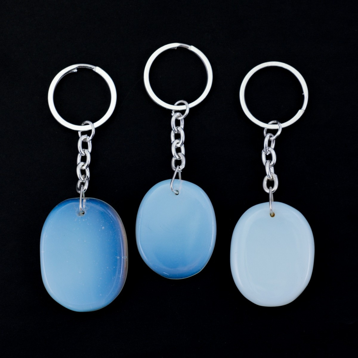 Rough Citrine Point Keyring Crystal Keyrings