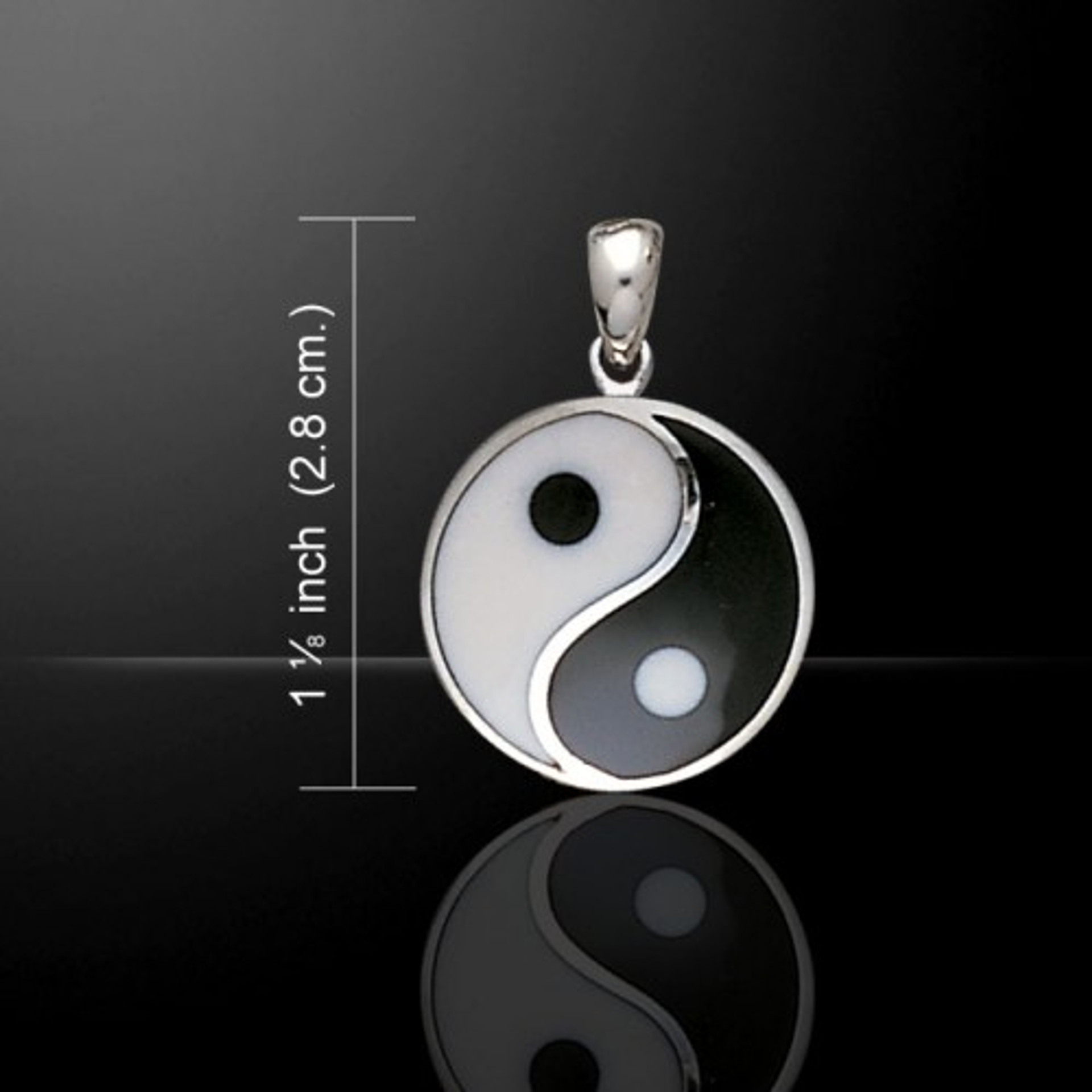 Yin Yang Lovers Pendant Sterling Silver Ying Yang Jewellery 