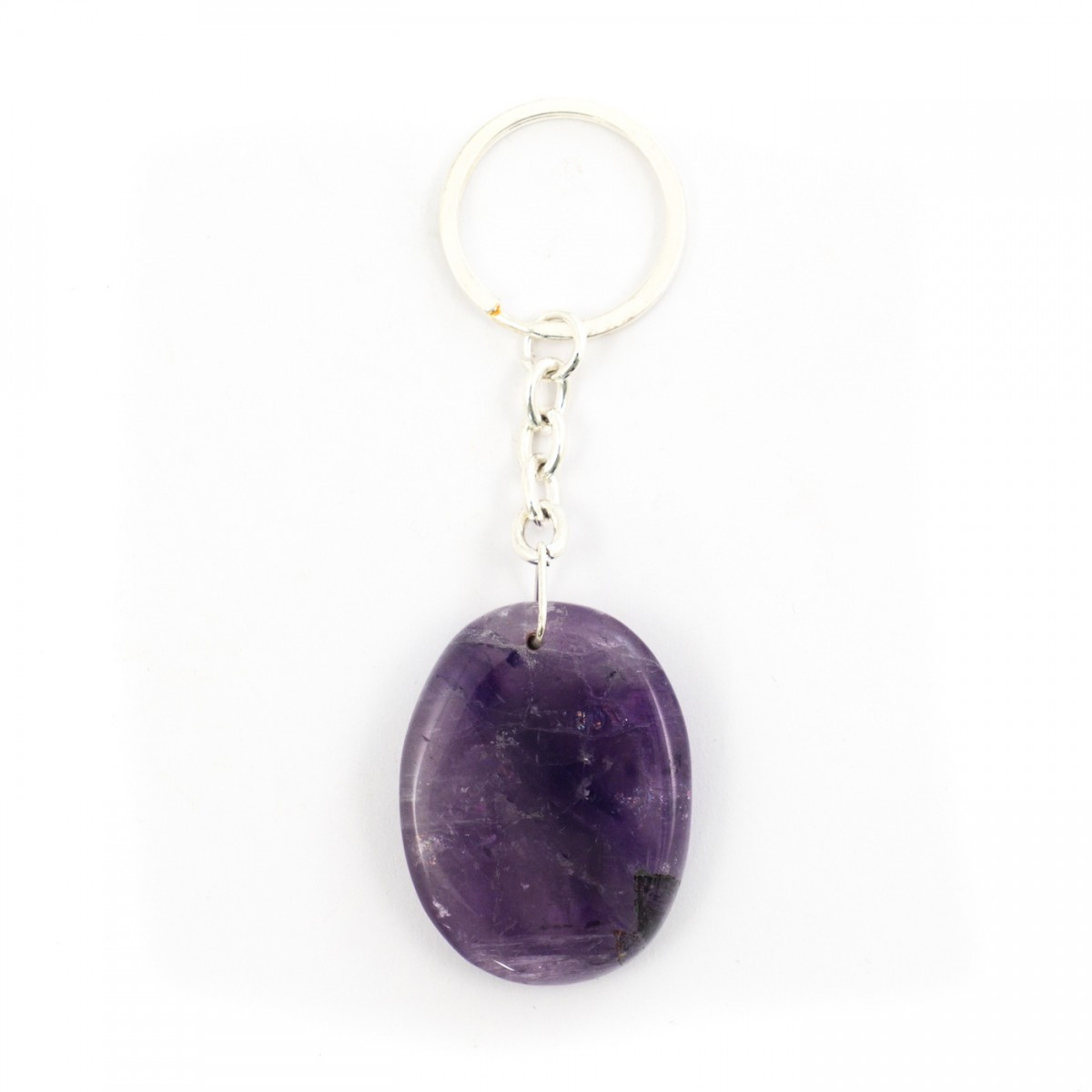 Rough Amethyst Point Keyring Crystal Keyrings