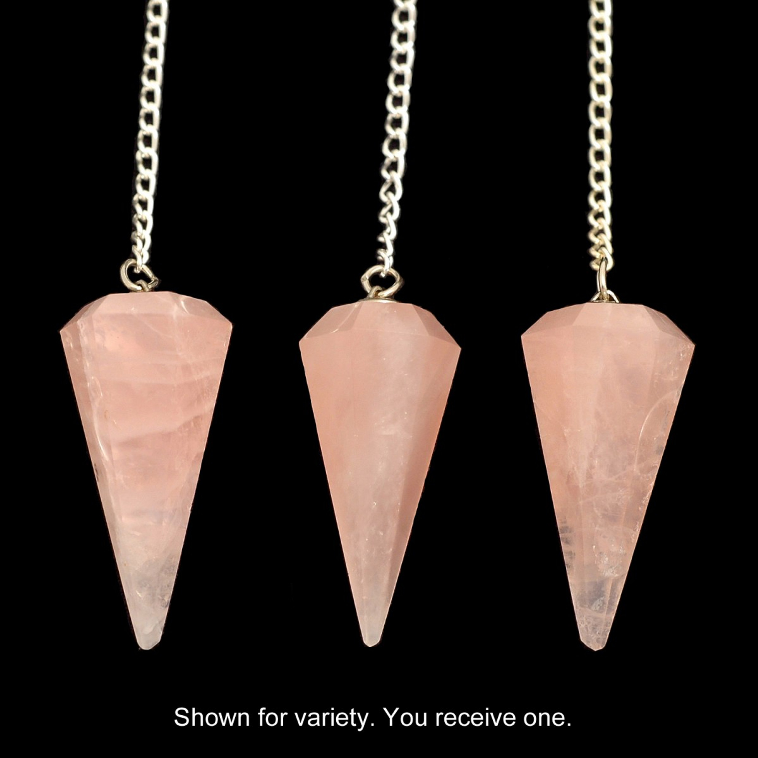 crystal rose quartz pendulum