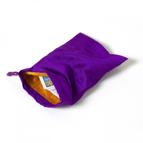 Purple Tarot / Oracle Card Bag - With Gold Lining (100% SILK)