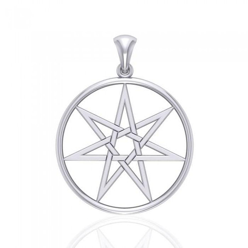 Seven Pointed Elven Star Pendant (Sterling Silver)