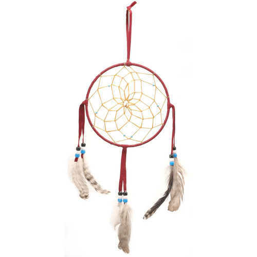 Large Burgundy Navajo Dream Catcher (6 inch)