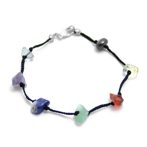 Sterling Silver Chakra Cuff Bracelet  Chakra Charm  NOVICA UK