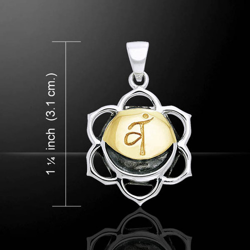 Sacral Chakra Pendant (Joy) - Sterling Silver & Gold