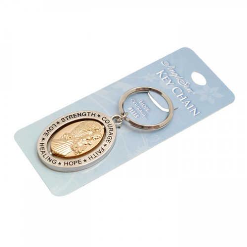 Hope & Courage Angel Spinner Keyring