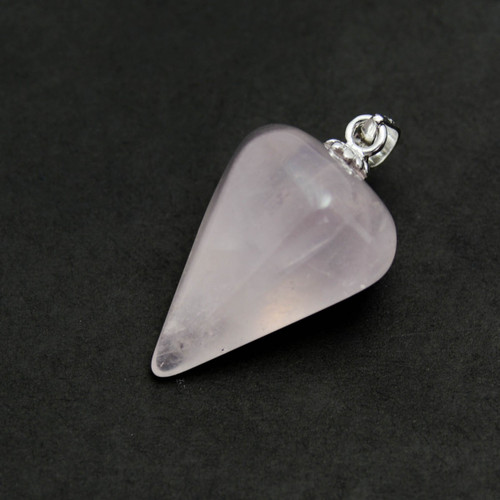Rose Quartz Crystal Pendulum Pendant