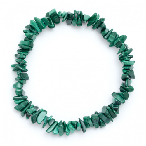 Malachite Crystal Chip Bracelet