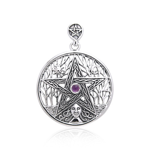 Tree of Life Pentagram Pendant (Sterling Silver)