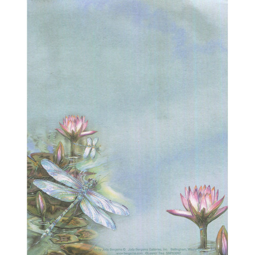 Dragonfly Among Lily Notepad (60 Sheets)