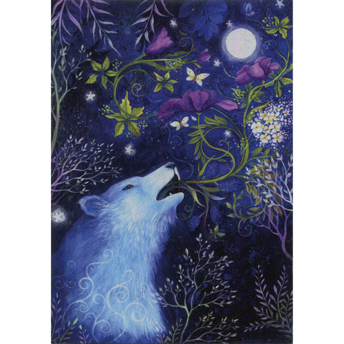 Wolf Song Greeting Card (Blank)