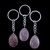 Rose Quartz Teardrop Crystal Keyring