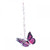 Lead Crystal Ball Butterfly - Pink