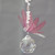 Lead Crystal Ball Dragonfly - Pink